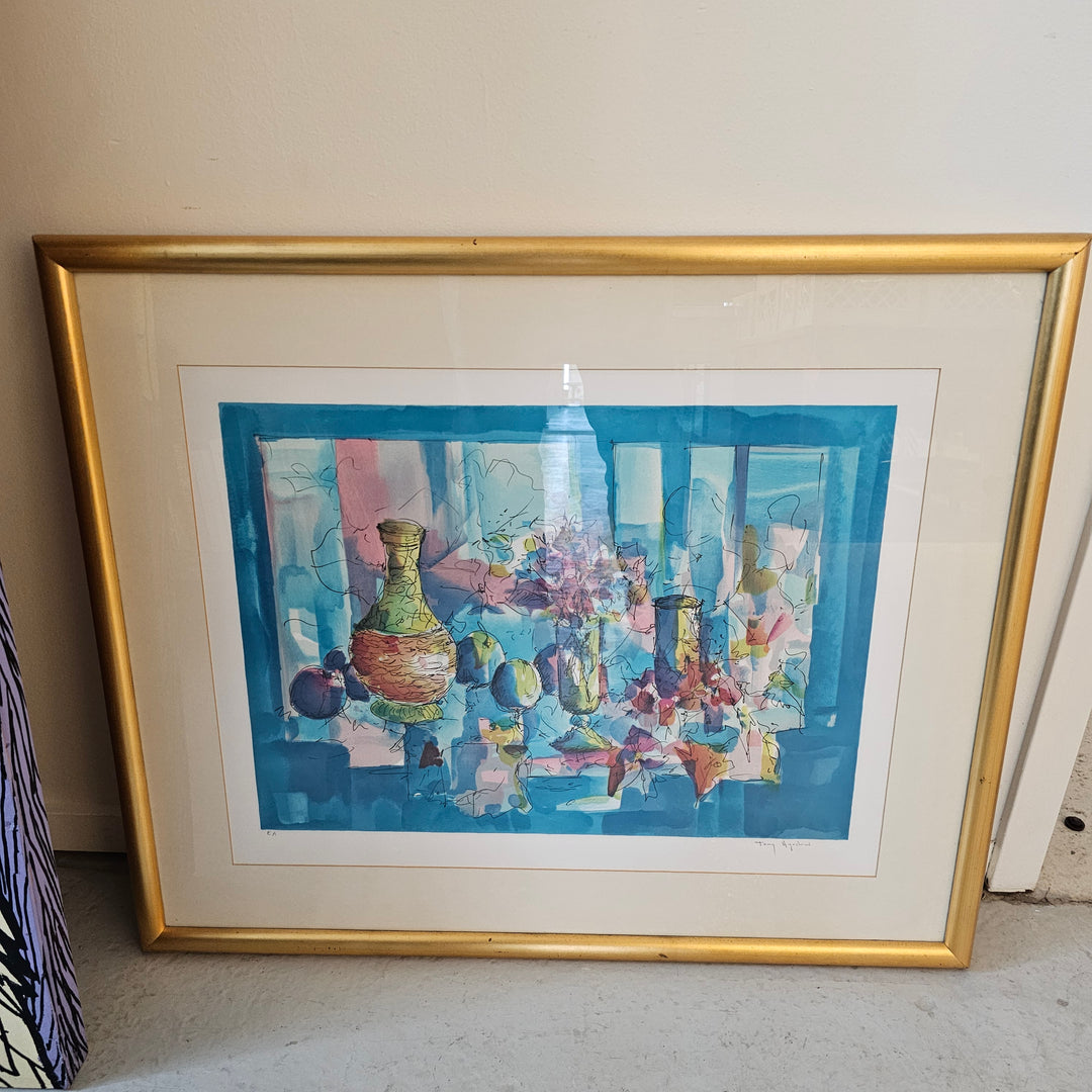 Still Life Artist Proof Lithograph by Tony Agostini (1916-1990)