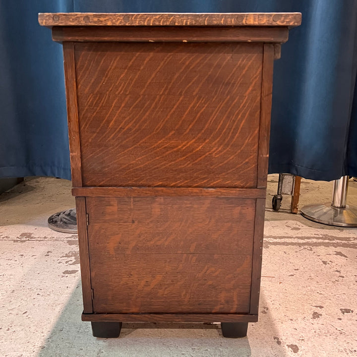 Petite Oak Desk w/Tiny Drawers & Cabinets