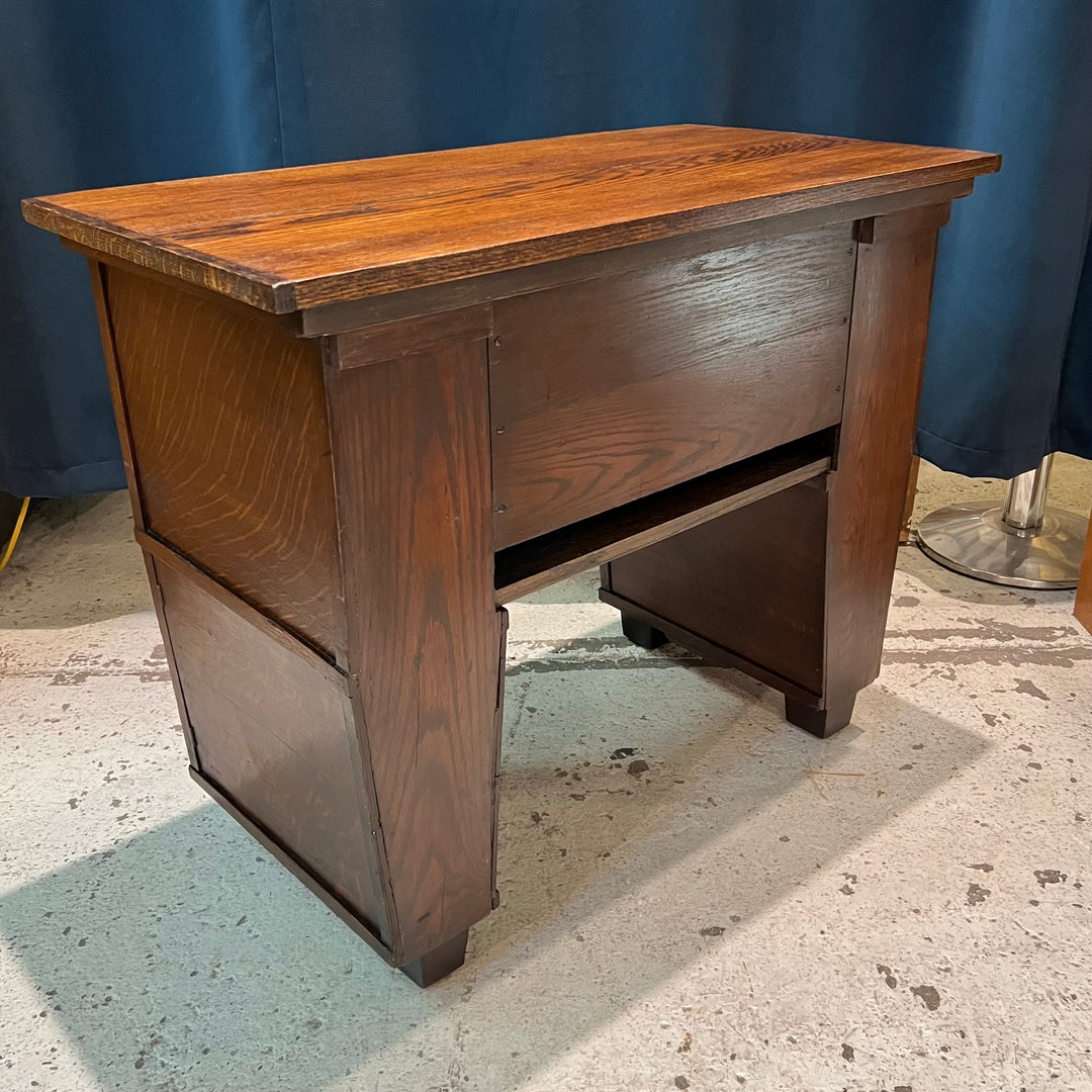Petite Oak Desk w/Tiny Drawers & Cabinets