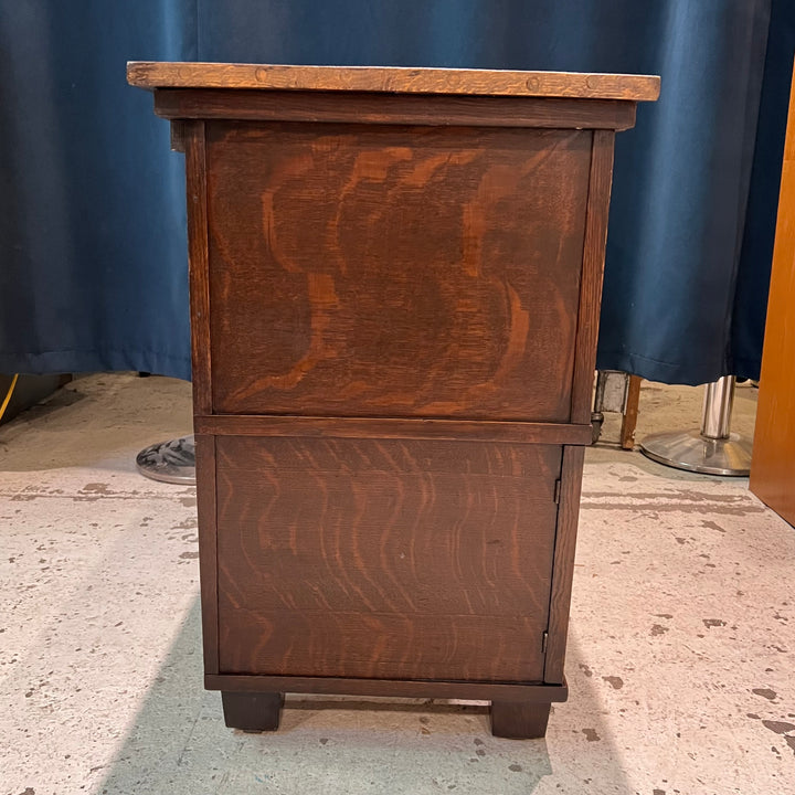 Petite Oak Desk w/Tiny Drawers & Cabinets