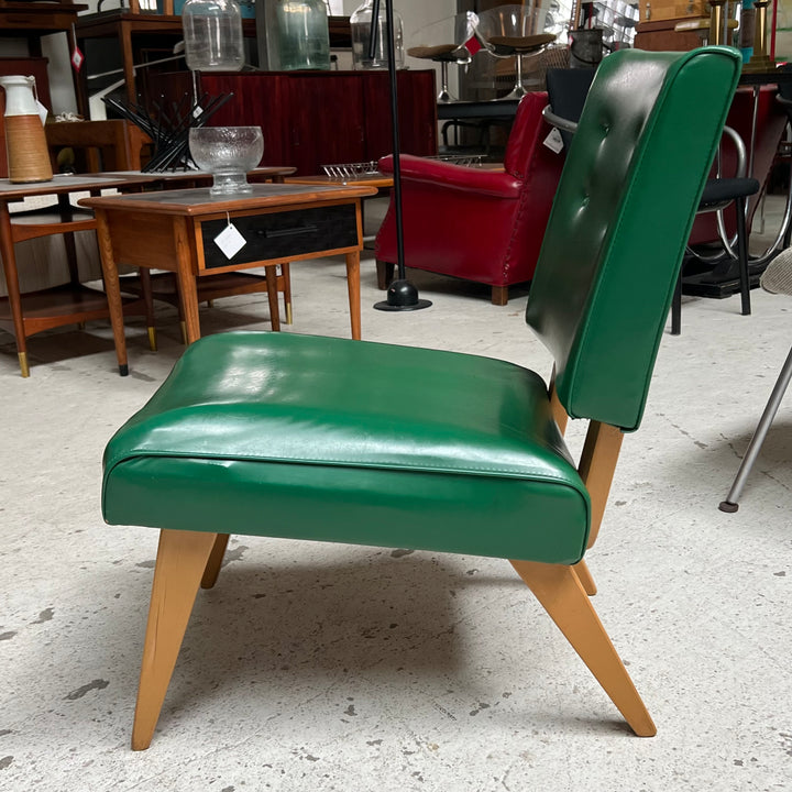 1950s Viking Artline Corp. Green Vinyl Lounge Chair