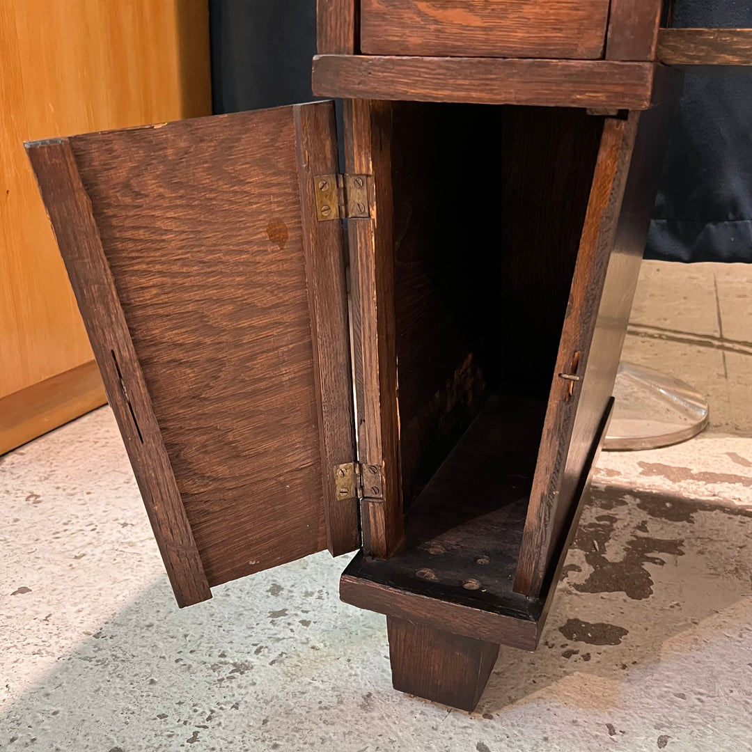 Petite Oak Desk w/Tiny Drawers & Cabinets