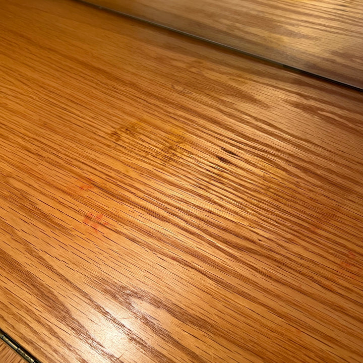 Belgian Blond Oak Display Cabinet/Secretary