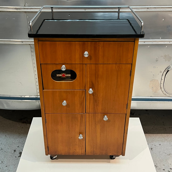 1950s-era Wood Medical/Dental Utility Cart