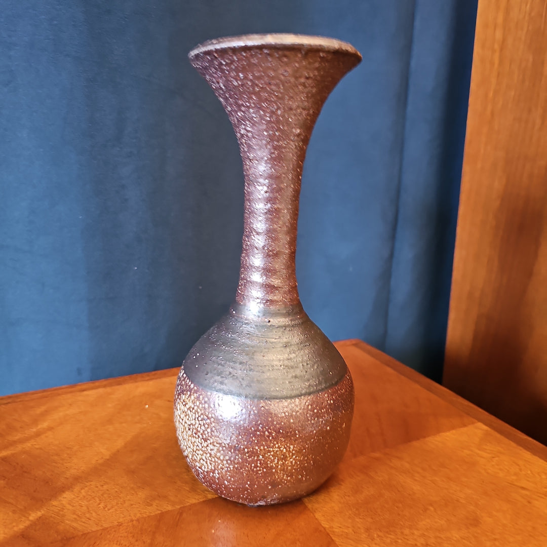Brown/Black Narrow Neck Ceramic Vase
