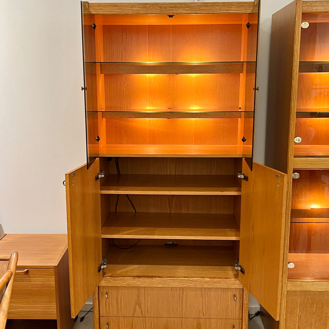 Belgian Blond Oak Display/Media Cabinet