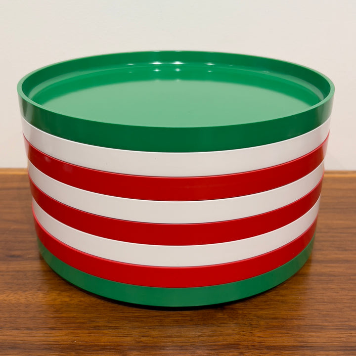 Set of 8 Red White & Green Heller 10” Plates