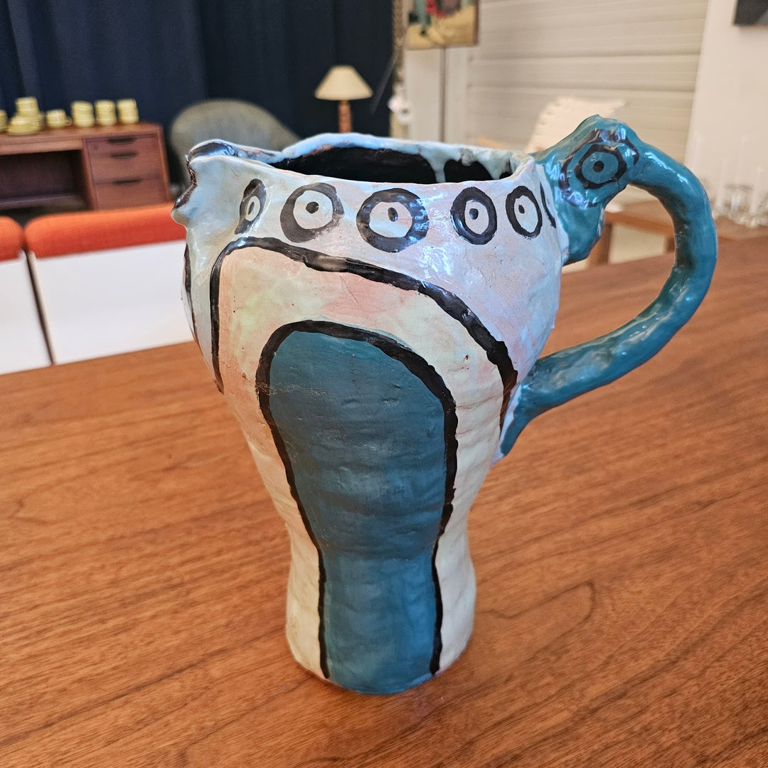 Large Abstract Studio Pitcher Vase