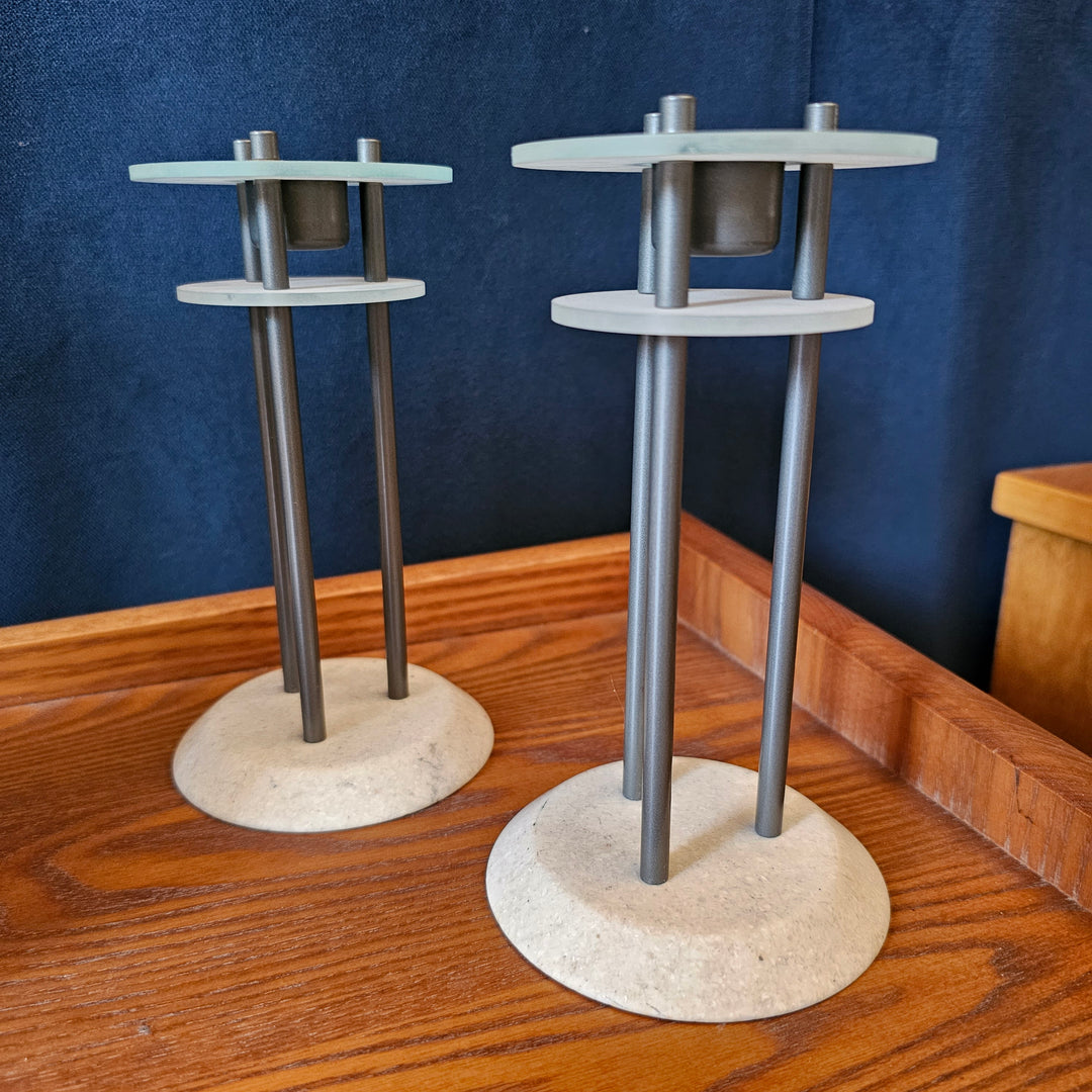 Memphis Style Candle Holders (Pair)