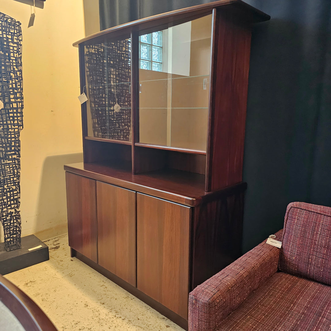 Danish Modern Rosewood Credenza and Hutch