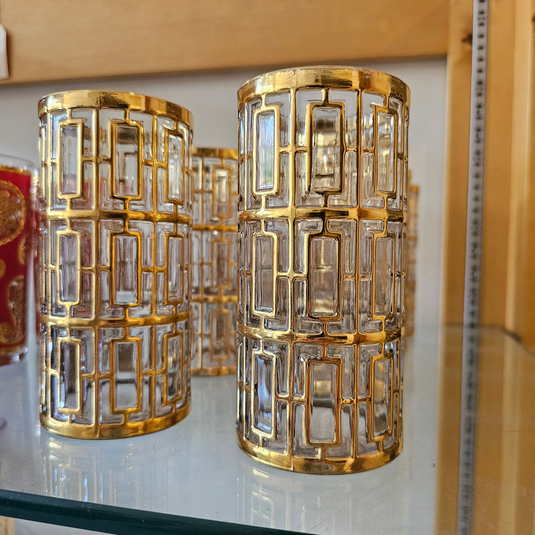 (8) Imperial Glass Shoji Highballs
