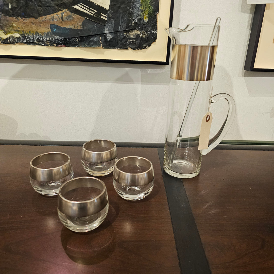 Dorothy Thorpe Silver Band 6pc Cocktail Set