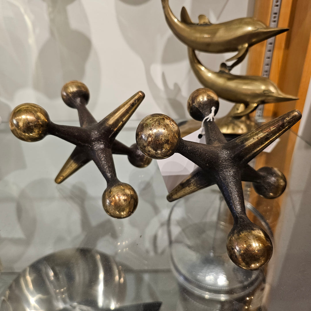 Pair (2) of Brass Jack Bookends - SOT