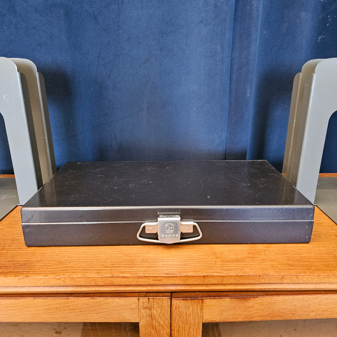 Dark Gray Metal Slide Case