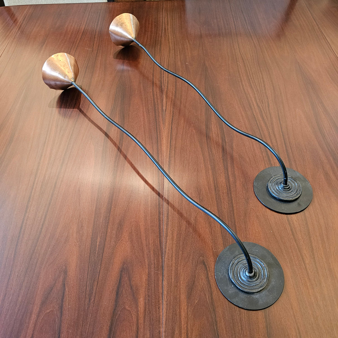 Pair of Post Modern Wavy Wall Sconces