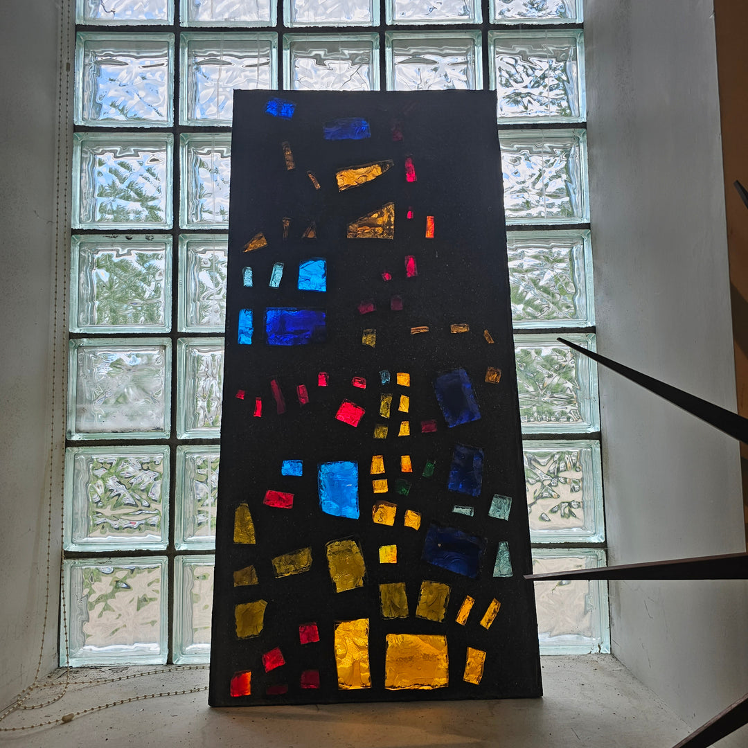 Smalt Church Windows w/ Embedded Glass