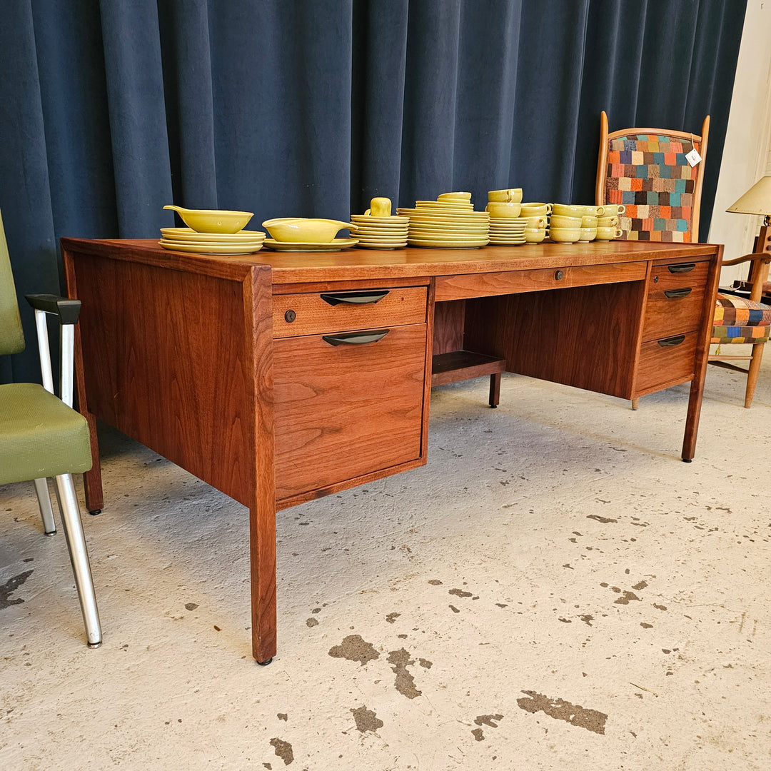Jens Risom Double Pedestal Desk