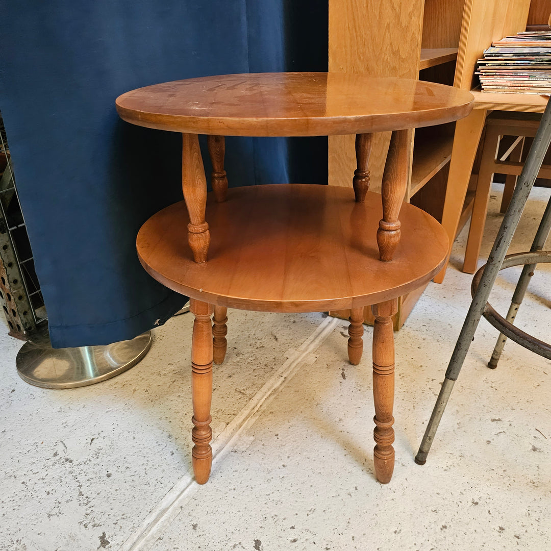 Two Tiered Oak Side Table