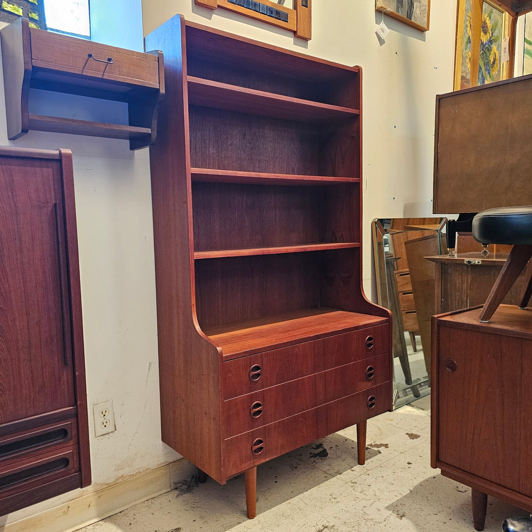 Danish Teak Bookcase w/ Storage