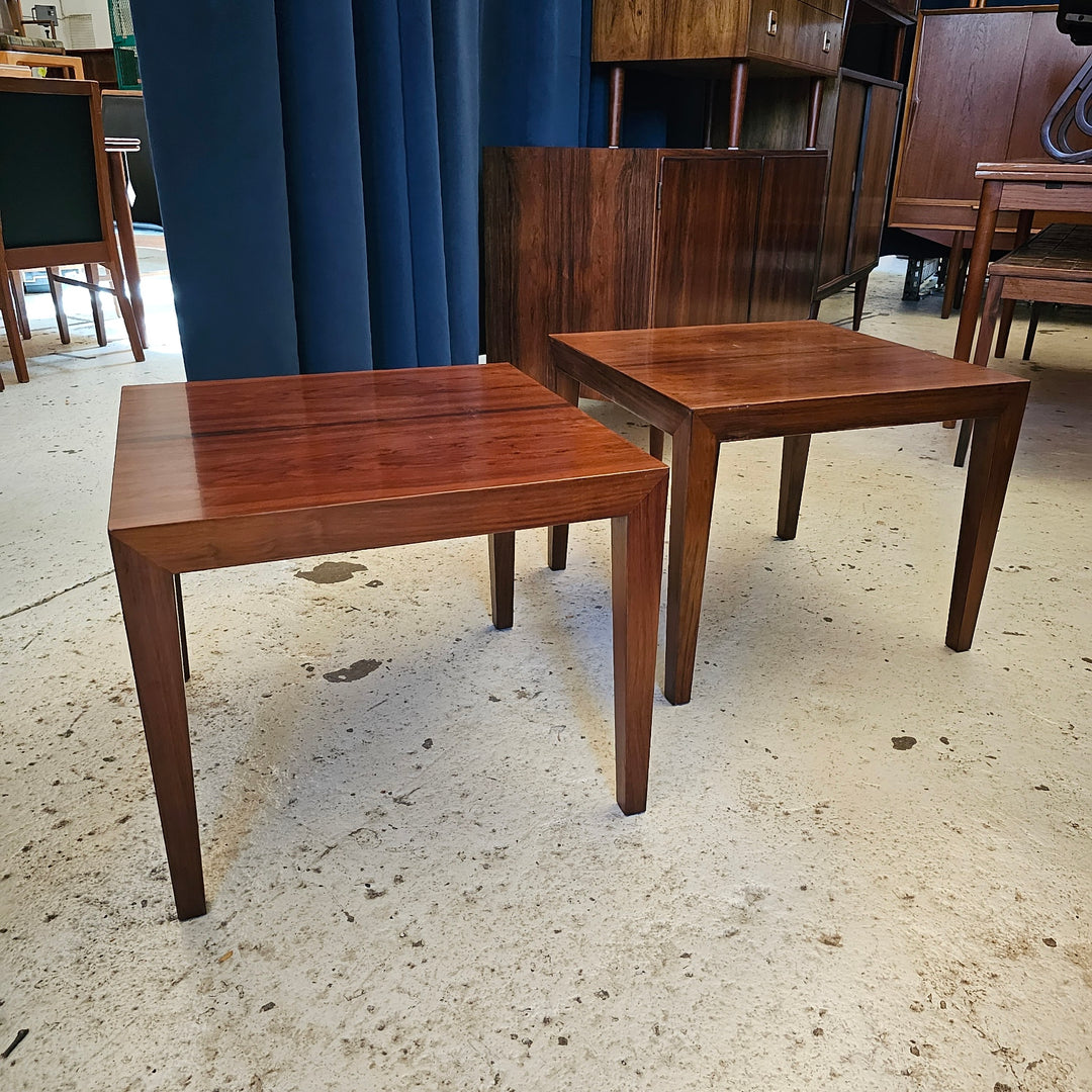 Pair Rosewood Side Tables by Severin Hansen