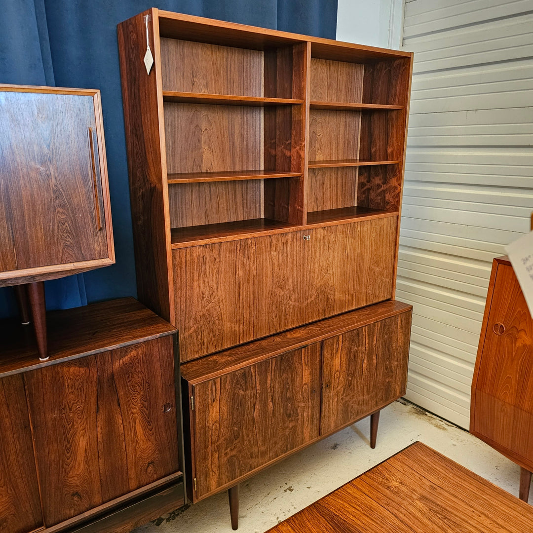 Danish Bookcase w/ Desk & Storage