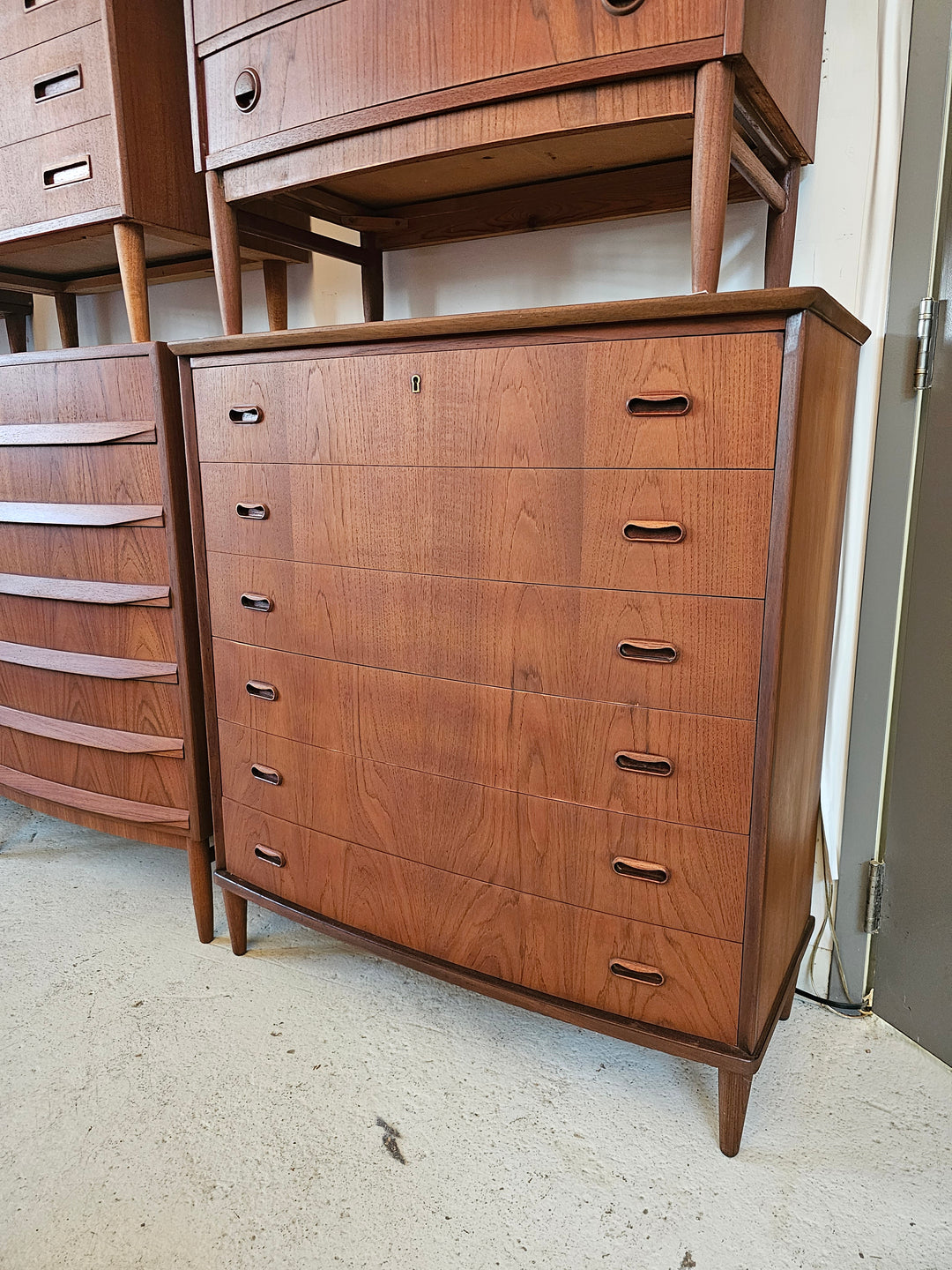 Teak High Boy Dresser
