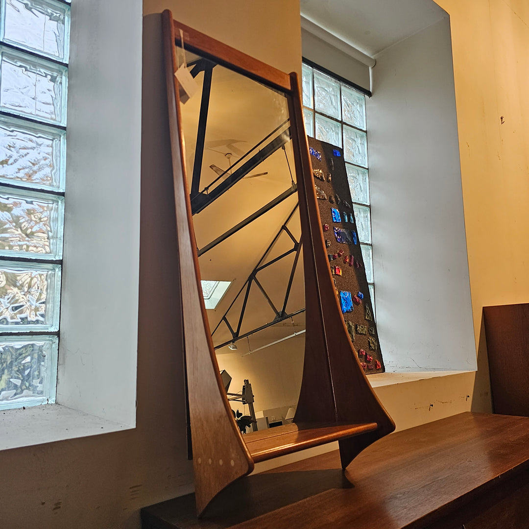Danish Teak Entry Wall Mirror