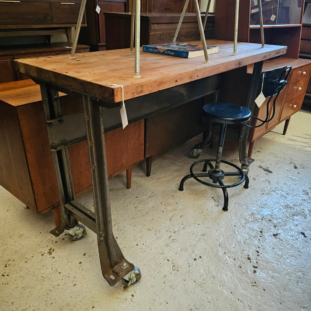 Industrial Work Table on Casters