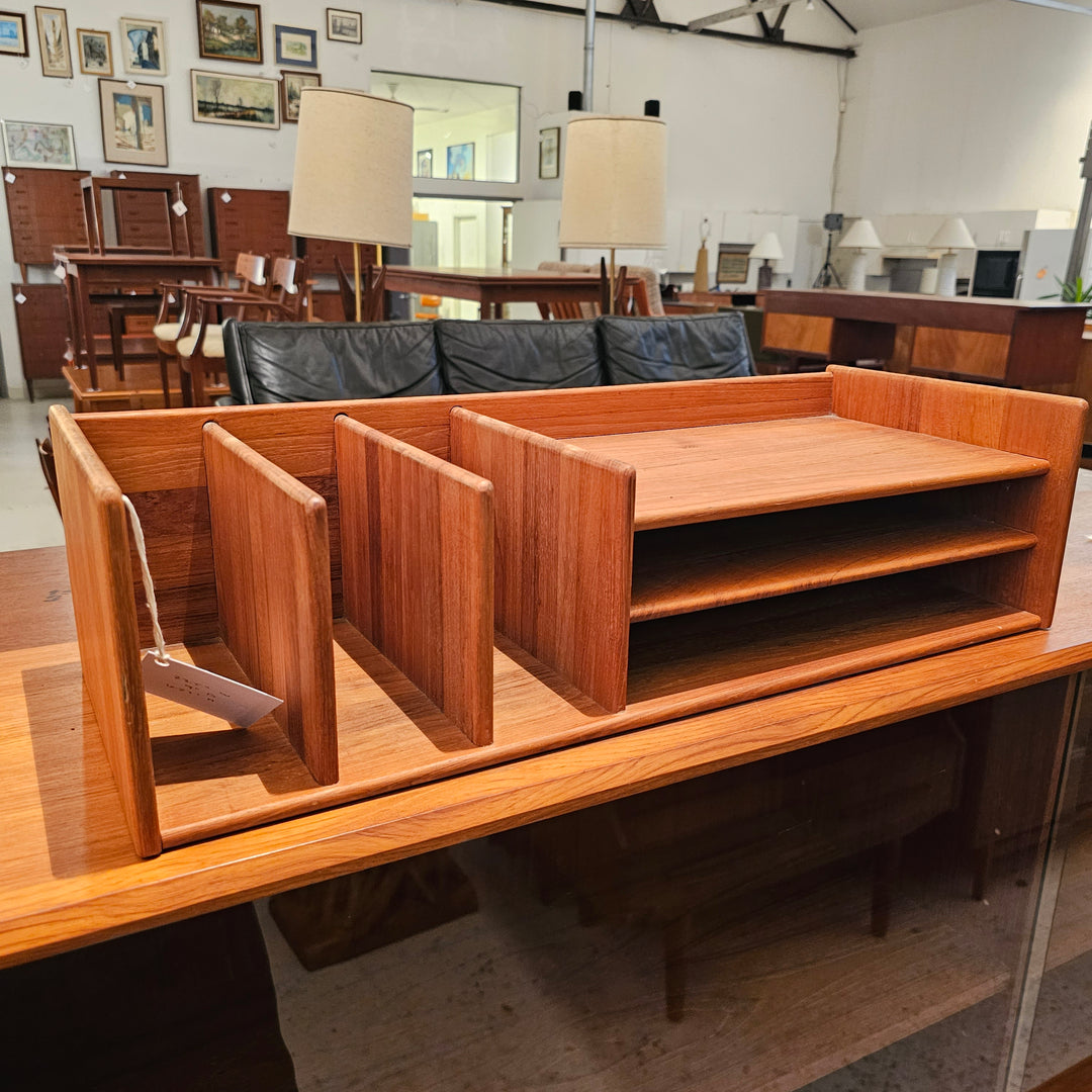 Teak Desk Organizer