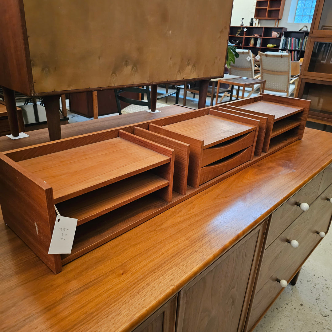 Large Teak Desk Organizer