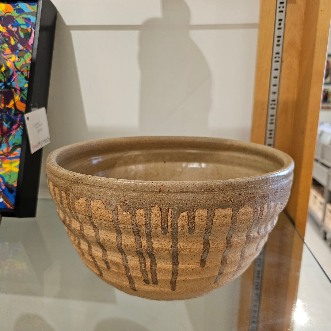 Drip Glaze Pottery Centerpiece Bowl