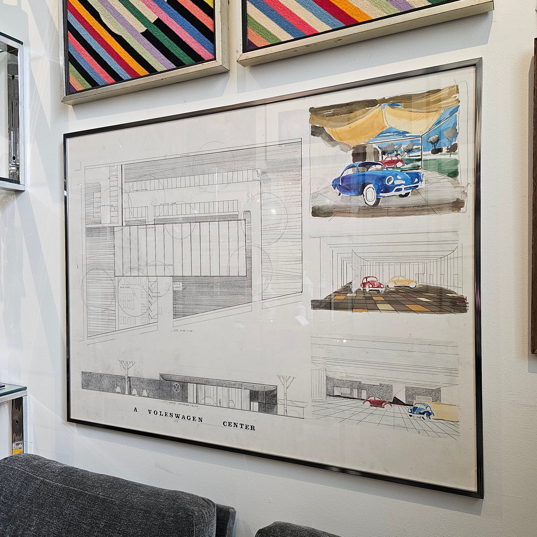 1960's VW Dealership - Architectural Rendering