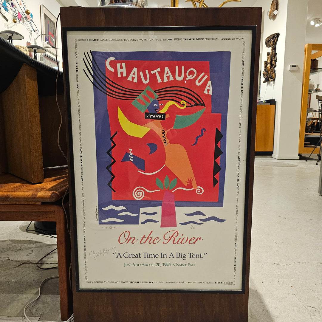 Framed "Chautaqua" Festival Poster, signed