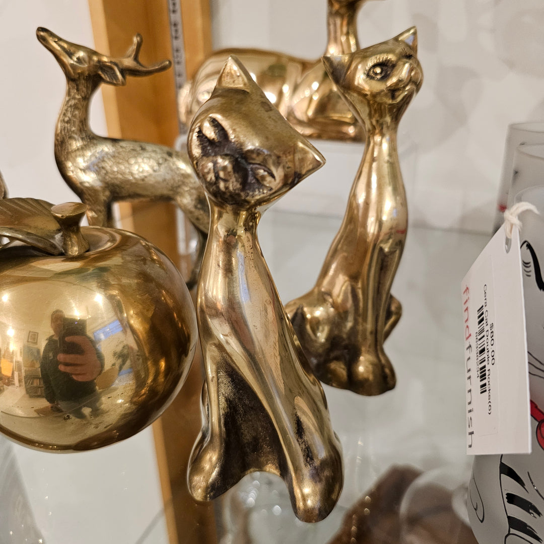 PR Brass Cat Figurines