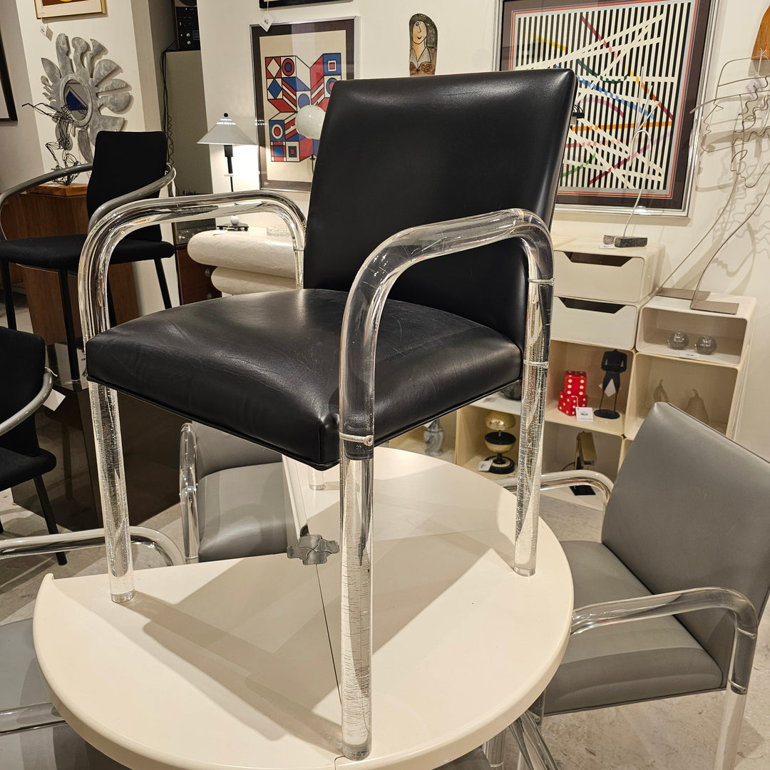 Tri-Mark Lucite Arm Chair (black)