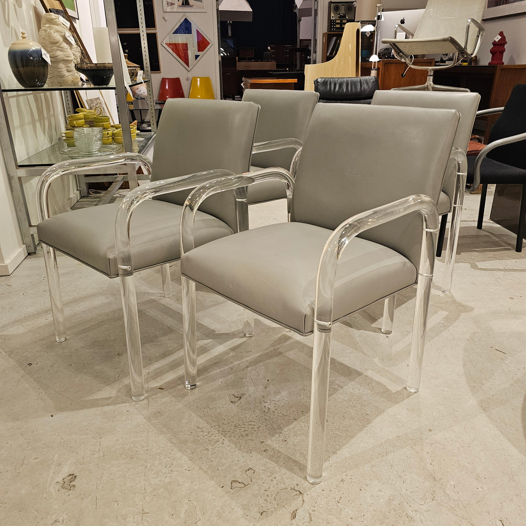 (4) Tri-Mark Lucite Dining Chairs