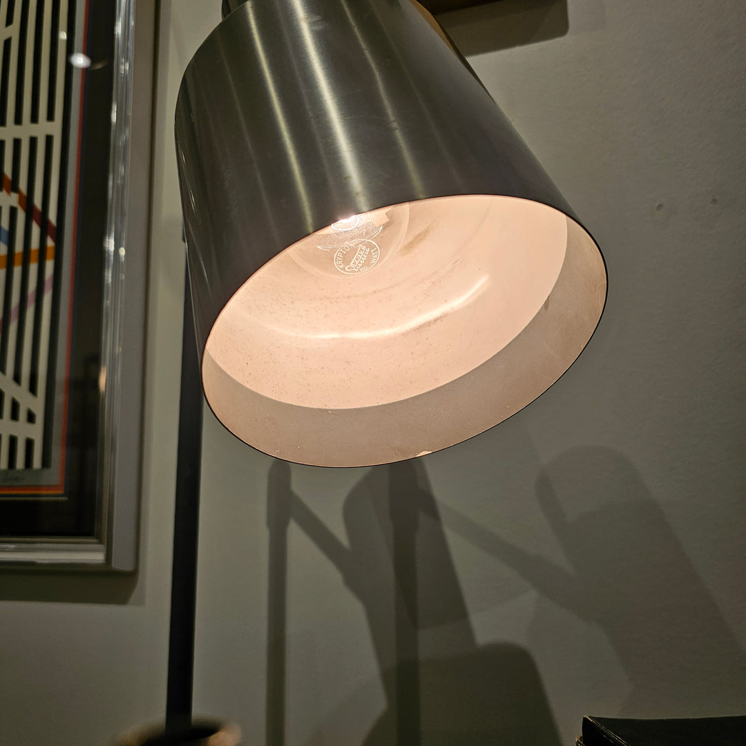 1960's Brushed Aluminum Floor Lamp