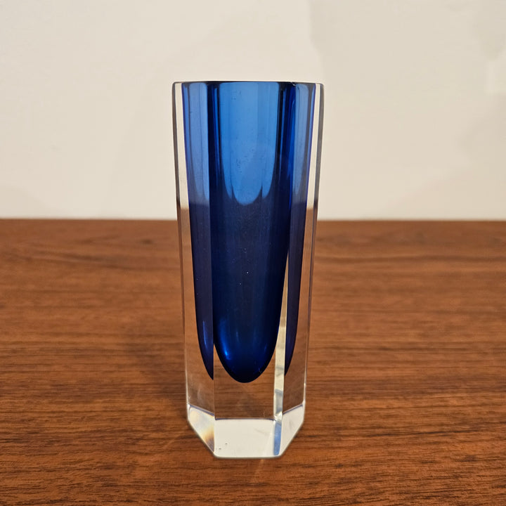 Murano Glass Sommerso Vase - 6"