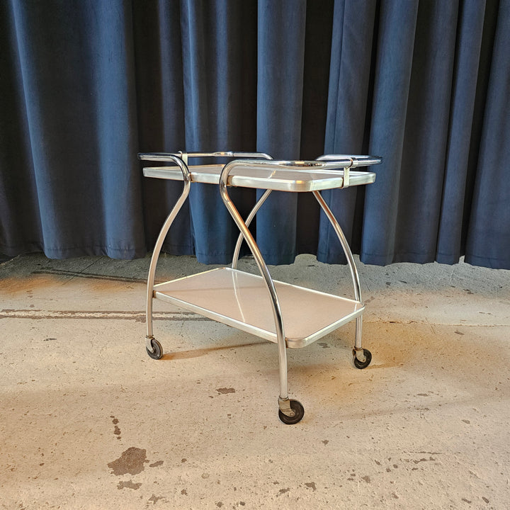 Two Tier Rolling Bar Cart