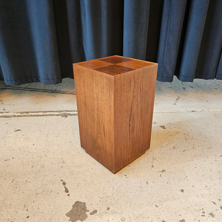 Small Walnut Plinth Side Table