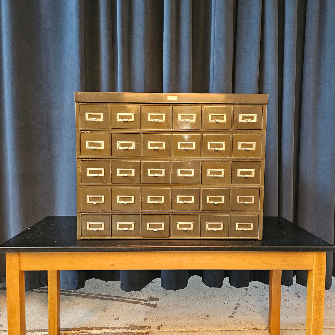 Industrial 30 Drawer Card File Cabinet