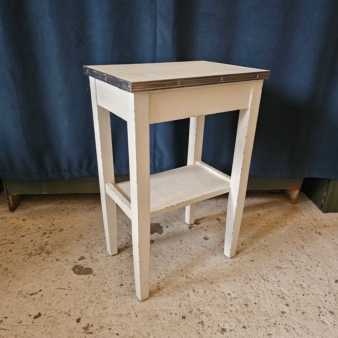 Vintage White Accent Table