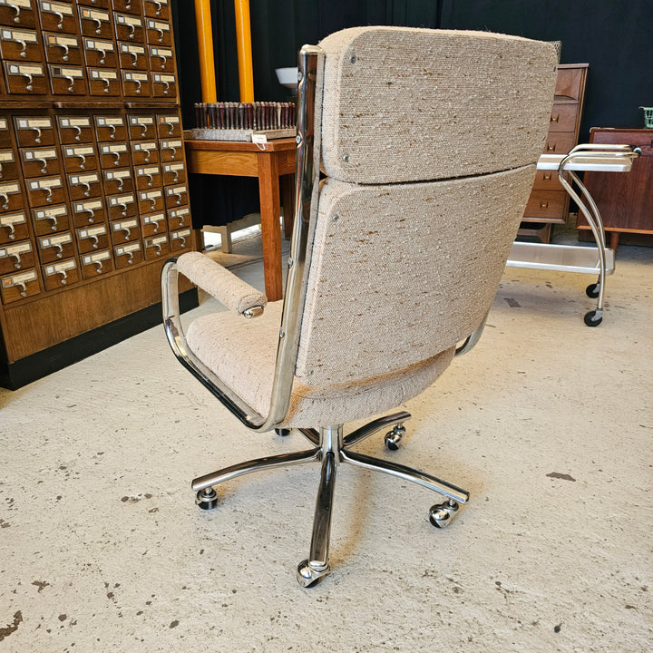 Vtg Rolling Padded Desk Chair