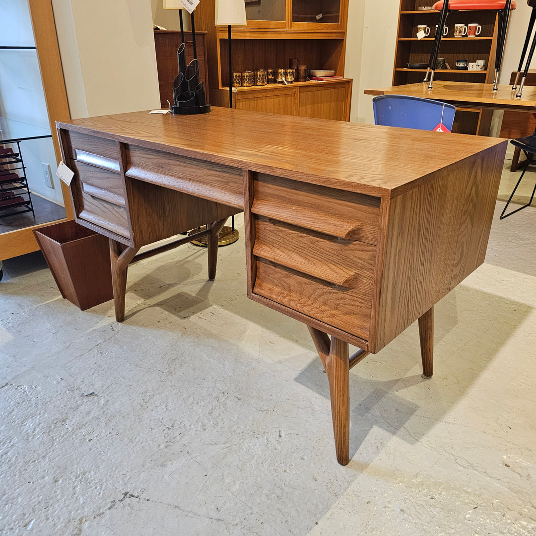 Vintage Oak Desk attrib. Jack Van Der Molen