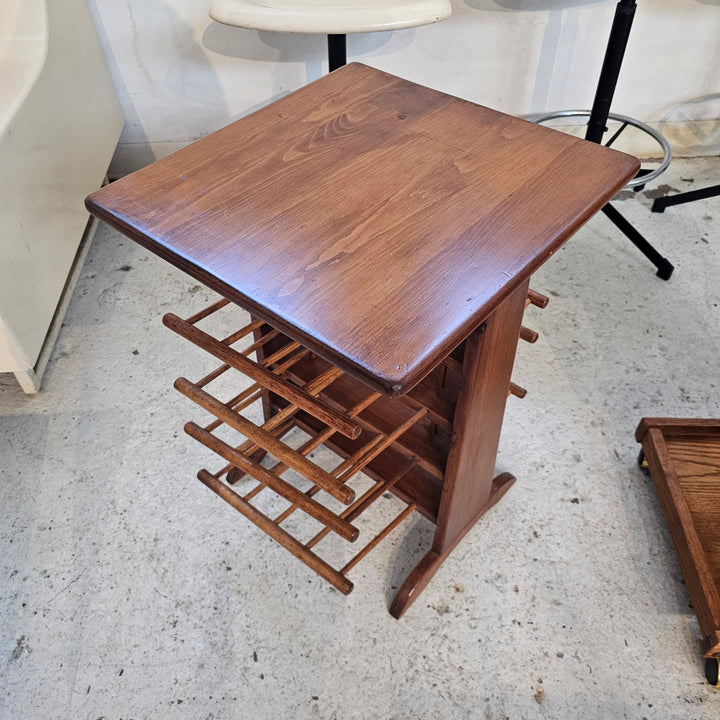 Vintage Spindle Style Magazine Rack Table – findfurnish