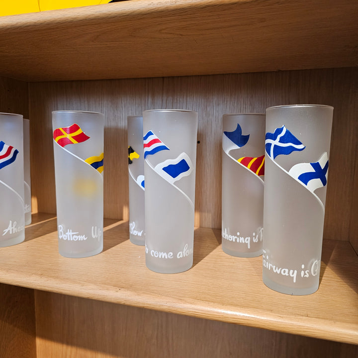 (8) Vintage Libbey Anchors Aweigh Tom Collins Glasses