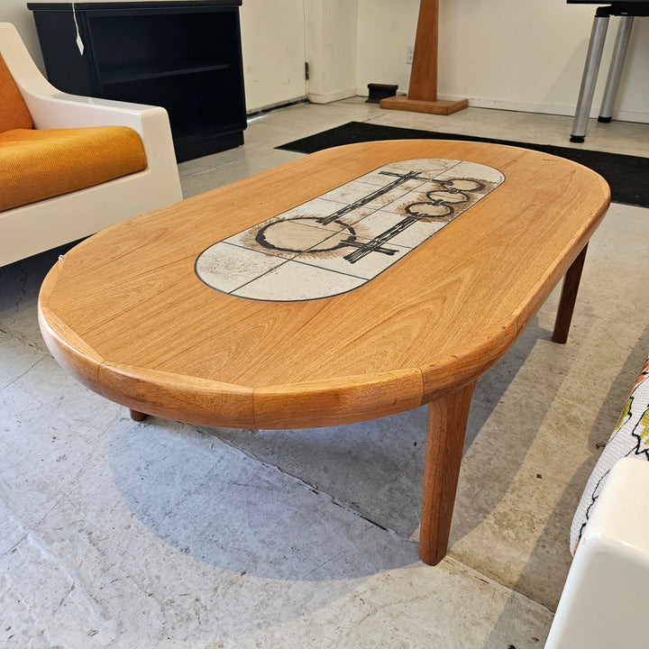 Poul H. Poulsen Gangso Møbler Teak & Tile Coffee Table