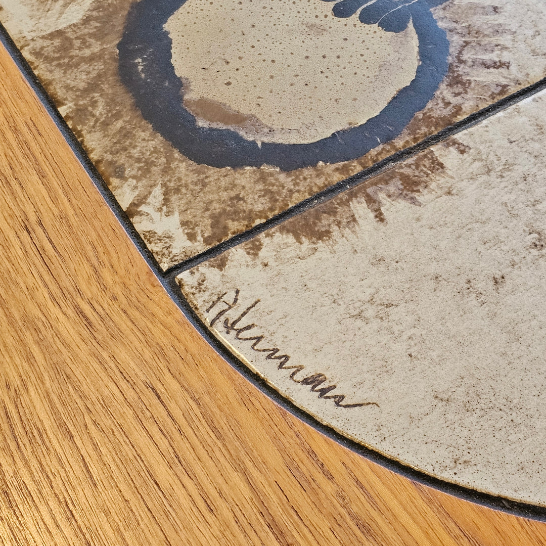 Poul H. Poulsen Gangso Møbler Teak & Tile Coffee Table