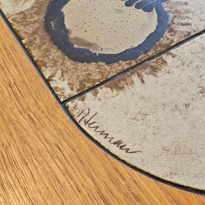 Poul H. Poulsen Gangso Møbler Teak & Tile Coffee Table