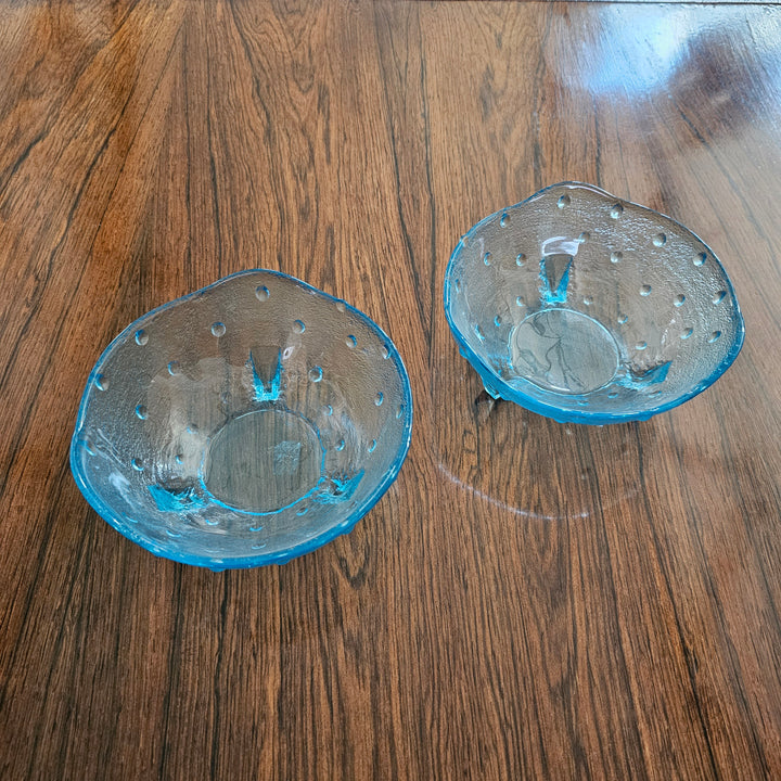 Blue Hobnail Dish